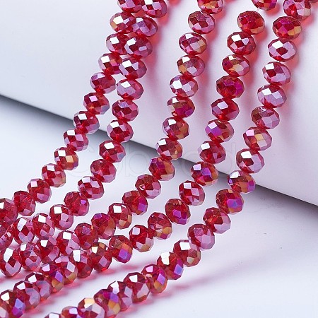 Electroplate Glass Beads Strands EGLA-A034-T2mm-B07-1