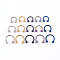 316L Surgical Stainless Steel Hoop Nose Rings for Women Men, C-Shaped, Black, 8mm, Pin: 1.2mm, Head: 3mm