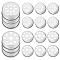 PandaHall Elite 40Pcs 2 Style Aluminium Screw Caps, Hollow Candle Lid, Flat Round, Platinum, 30~30.5x13mm, Inner Diameter: 26~26.5mm, 20pcs/style