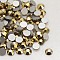 Glass Flat Back Rhinestone, Grade A, Back Plated, Faceted, Half Round, Aurum, SS4, 1.5~1.6mm, 1440pcs/bag