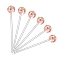 Disco Ball Plastic Cocktail Stirrers, Stirring Rods, Round, Light Salmon, 205mm