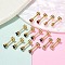 Flat Round Glass Ear Fake Plugs, 304 Stainless Steel Piercing Stud Screw Earrings for Women, Golen, Mixed Color, 3mm, Pin: 1mm