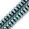 Synthetic Non-Magnetic Hematite Beads Strands, Disc, Heishi Beads, Green Plated, 8x4.5mm, Hole: 1.1mm, about 87pcs/strand, 16.06''(40.8cm)