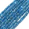 Natural Apatite Beads Strands, Faceted, Round, 1.5~2mm, Hole: 0.5mm, about 253~258pcs/strand, 15.28~15.43 inch(38.8~39.2cm)