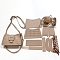 DIY Crossbody Bags Kits, Including PU Leather Bag Materials and Zipper and Ribbon and Metal Finding, Antique White, 140x240x70mm