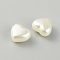 Opaque Acrylic Imitation Pearl Beada, Heart, White, 7.5x9x5mm, Hole: 1.4mm, 100pca/bag