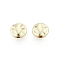 Alloy Beads, Cadmium Free & Lead Free, Flat Round, Light Gold, 7x3mm, Hole: 1.2mm