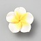 Handmade Polymer Clay Beads, Flower, Yellow, 10~11x25~26x25~26mm, Hole: 1.5mm