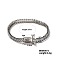 Gorgeous Brass Cubic Zirconia Link Chain Bracelets, Tennis Bracelet for Women, with Lock Toggle Clasp, Clear, 6-3/4 inch(17cm)