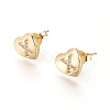 Brass Micro Pave Cubic Zirconia Stud Earrings EJEW-I234-01G-X-1