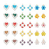 Craftdady 30Pcs 15 Style Wire Wrapped Electroplate Glass & Glass Pearl Pendants FIND-CD0001-41-2