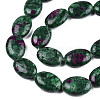 Flat Oval Synthetic Ruby in Zoisite Stone Beads Strands G-S113-29-3