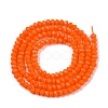 Opaque Solid Color Glass Beads Strands EGLA-T021-02I-2