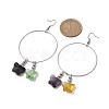 Butterfly Glass Dangle Earrings EJEW-JE05836-3