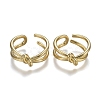 Adjustable Brass Cuff Rings RJEW-Z001-02G-1