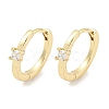 Brass Micro Pave Clear Cubic Zirconia Earrings X-EJEW-S228-03G-1