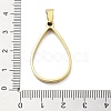 304 Stainless Steel Open Back Bezel Pendants STAS-Z091-05G-05-3