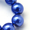 Baking Painted Pearlized Glass Pearl Round Bead Strands HY-Q003-12mm-28-3