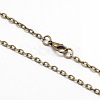 Vintage Iron Cable Chain Necklace Making for Pocket Watches Design X-MAK-M001-AB-1
