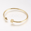 Brass Cuff Bangle X-BJEW-P168-B30-1