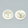 Freshwater Shell Pendants SHEL-Q016-013G-1