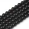 Natural Shungite Beads Strands G-I271-C03-6mm-1