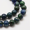 Natural Chrysocolla and Lapis Lazuli Beads Strands G-P281-03-10mm-3
