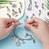 50Pcs 10 Styles Tibetan Style Alloy European Dangle Charms PALLOY-CJ0002-74-3