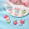 6 Pcs Cute Heart Resin Alligator Hair Clips PHAR-JH00118-2