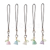 5Pcs Lily of the Valley Resin Mobile Straps HJEW-JM00946-1