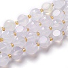 Natural White Chalcedony Beads Strand G-M367-39B-1