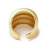 Rack Plating Brass Grooved Open Cuff Rings RJEW-S407-03G-3