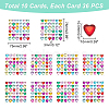 AHADERMAKER 10 Cards Faceted Heart Acrylic Rhinestone Stickers STIC-GA0001-01-2