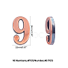SUPERFINDING 40Pcs Number 0~9 ABS Plastic Mirror Wall Stickers DIY-FH0002-41R-3