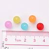 8mm Mixed Transparent Round Frosted Acrylic Ball Bead X-FACR-R021-8mm-M-4