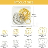 24Pcs 8 Styles Iron Huggie Hoop Earring Findings IFIN-YW0003-61-2