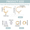 CREATCABIN 18Pcs Brass Round Stud Earrings Findings DIY-CN0002-91-2