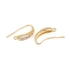 Rack Plating Brass Cubic Zirconia Earring Hooks KK-S374-05G-08-2