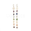 Natural Gemstone Nuggets Beads Dangle Earrings EJEW-JE04667-1