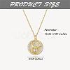 925 Sterling Silver 12 Constellation Necklace Gold Horoscope Zodiac Sign Necklace Round Astrology Pendant Necklace with Zircons Birthday Jewelry Gift for Women Men JN1089D-2