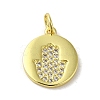 Brass Micro Pave Cubic Zirconia Pendants KK-M283-13E-01-1