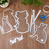 SUPERFINDINGS 3 Sets 3 Styles PET Cute Pet Waving Tail Wiper Stickers STIC-FH0001-08-4