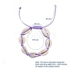 Natural Cowrie Shell Braided Beads Bracelets BJEW-JB05057-7