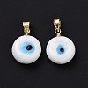 Handmade Lampwork Evil Eye Pendants LAMP-P057-01G-06-2