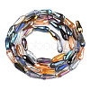 Electroplate Transparent Glass Beads Strands EGLA-Q026-014-2