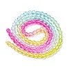Transparent Gradient Color Glass Beads Strands GLAA-H021-01C-46-5