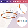 Candy Color Glass Seed Beads Stretch Anklets Set for Girl Women AJEW-SW00003-2