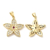 Brass Micro Pave Cubic Zirconia Pendants KK-M249-05G-1