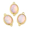 Synthetic Opal Connector Charms KK-S370-03G-2