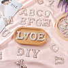 2 Sets 2 Colors Letter A-Z Imitation Pearl Cloth Patches PATC-TA0001-01-6